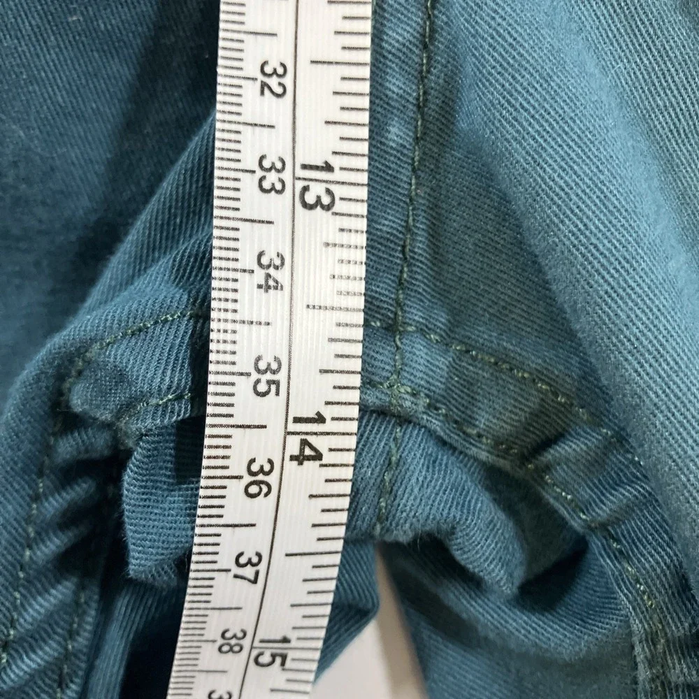 Levi's 569 Pants Mens 44x32 Teal Blue Loose Straight Stretch Twill